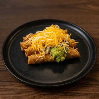 Rolled Taquitos with Cheese & Guacamole